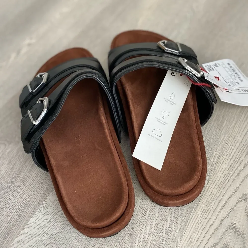 Zara SNDL PLN PL SRPLS 6.5 sandals flats - Picture 5 of 6